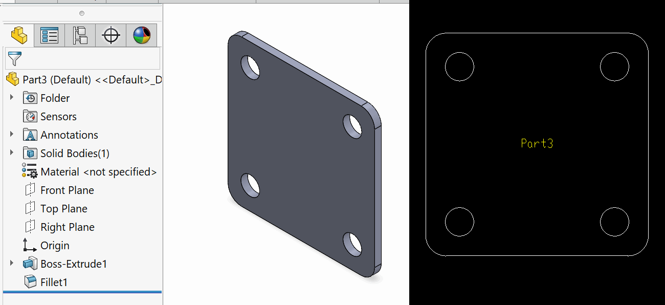 Flat pattern output for a flat plate body