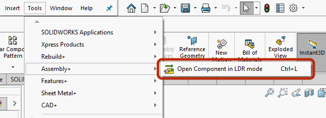Macro buttons in SOLIDWORKS menu
